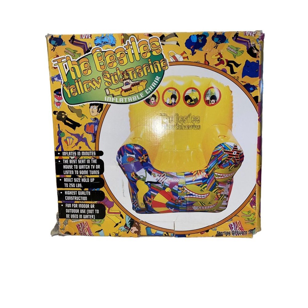 Vintage Beatles 1999 Yellow Submarine Inflatable Chair